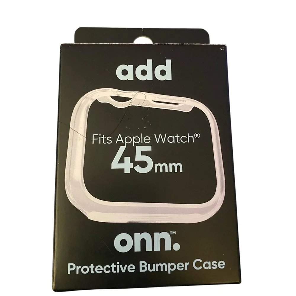 Onn~Protective Clear Smartwatch Case for Apple Watch 45mm Style #2421S New